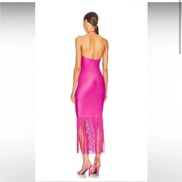 Camila Coehlo Payton Maxi Dress in Hot Pink Size XXS - Picture 2 of 8